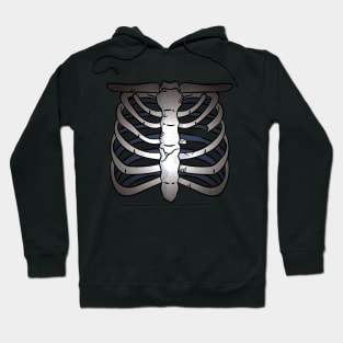 Skeleton Graphic with Broken Heart Hoodie